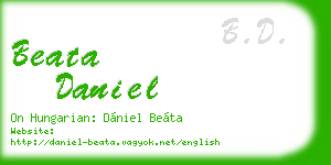 beata daniel business card