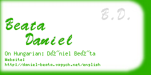 beata daniel business card